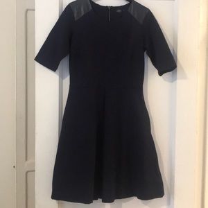 Navy a-line dress